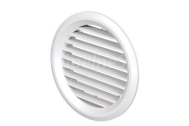 Ventilačná plastová mriežka guľatá, biela, MV100bVs