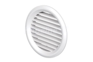 Ventilačná plastová mriežka guľatá, biela, MV125bVs