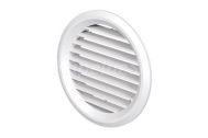 Ventilačná plastová mriežka guľatá, biela, MV150bVs