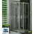Ronal Top-Line TOPR Štvrťkruhový kút s posuvn. dv., R55, 90x90x190cm, Matný elox/Durlux