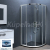 Ronal Top-Line TOPR Štvrťkruhový kút s posuvn. dv., R55, 90x90x190cm, Aluchróm/Durlux