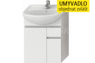 Jika LYRA umývadlová skrinka 54x70x31cm, 2dvierka,1 zásuvka, biela lesk