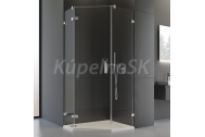 Ronal PUR PUR51G 1-krídlové dvere pre päťuhol. kút,Ľ,ATYP š.45-100 v.200cm,Chróm/Maste.