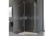 Ronal PUR PUR51D 1-krídl. dvere pre päťuhol.kút,P,ATYP š.45-100 v.do 200cm,Chróm/Línia