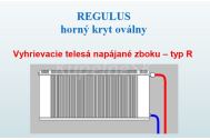 Regulus REGULUS R1/040 hliníkový radiátor napájanie zboku (v/d) 125/400 mm,biely