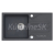 Alveus GALAPAGOS 30 kuchynský granitový drez so sifónom 77x43 - G-91 Black 1091214
