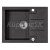 Alveus ROCK 30 kuchynský granitový drez so sifónom 59,5x47,5 - G-91 Black 1090951