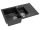 Alveus ROCK 70 kuchynský granitový drez so sifónom 78x48 - G-91 Black 1090955