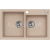Alveus ROCK 90 kuchynský granitový drez so sifónom 78x48 - G-55 Beige