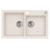 Alveus ROCK 90 kuchynský granitový drez so sifónom 78x48 - G-11 White