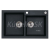 Alveus ROCK 90 kuchynský granitový drez so sifónom 78x48 - G-91 Black 1090965
