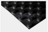 HERZ Platňa nopová bez tepelnej izolácie, čierna, PS 23, celková výška 25 mm, pre priemery