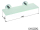 Sapho X-ROUND E sklenená polička 300x130mm, chróm