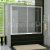 Ronal Top-Line TOPB2 Vaňová zástena s posuv.dverami, 170x150, Aluchróm, Mastercaré