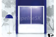 Aquatek ROYAL V2 vaňová zástena 180/140, rám biely, sklo krilex voda (17)