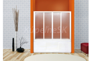 Aquatek ROYAL V4 vaňová zástena 160/140, rám biely, sklo krilex voda (17)