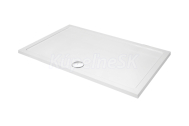 Aquatek SMC Rohová sprchová vanička tvrdený polymér 140x90cm, nízka samonosnáasifónakrytka