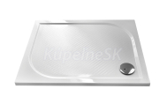 Aquatek BENT Obdĺžniková sprchová vanička liaty mr.100x80cm, nízka samonosnasifón a krytka