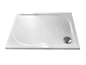 Aquatek BENT Obdĺžniková sprchová vanička liaty mr.100x80cm, nízka samonosn+sifón a krytka