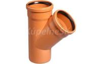 PVC kanalizačná 125 odbočka KGEA 125/125/45°, vr. tesnenia