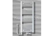 Kúpeľňový radiátor rebríkový, oblý, š. 750 v. 1700 mm, výkon 1400 W, biely