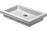 Duravit 2ND FLOOR umývadlo zápustné 58x41,5cm, biele, bez plochy na batériu, 0317580029