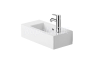 Duravit Vero - Umývadielko, 50x25 cm, s prepadom, s otvorom na batériu vľavo, biela