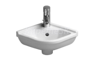 Duravit Starck 3 - Umývadielko rohové 43x38 cm, s 1 otvorom na batériu, biela