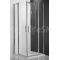 Roth TDO1 110x200cm sprchové krídlové dvere s pevným dielom, Brillant, číre sklo