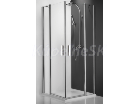Roth TDO1 120x200cm sprchové krídlové dvere s pevným dielom, strieborné, číre sklo
