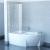 RAVAK CVSK1 ROSA 140 / 150 L vaňová zástena, white ,Transparent , ľavá