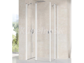 Ravak CHROME CRV2-80 sprchové dvere pre rohový s. kút, krídlové, Biela,Transparent+Cleaner