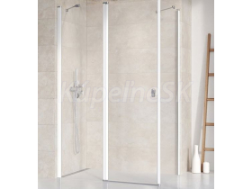 Ravak CHROME CRV2-120 sprchové dvere pre rohový s.kút, krídlové, Biela,Transp +vešiak
