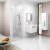 Ravak CHROME CSD1-90, 1-dielne sprchové dvere do niky Biela,Transparent + Cleaner