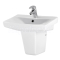 Cersanit CARINA 50 Umývadlo nábytkové 50x39cm s prepadom, otvor pre bat, Biela K31-004