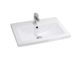 Cersanit COMO 60 Umývadlo nábytkové 60x45cm s prepadom,otv.pre bat,Biela Biela K32-003-BOX