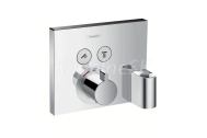 Hansgrohe ShowerSelect podomietkový termostat-ovládanie 2 spotrebiče, Fixfit+Porter,chróm
