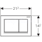 Geberit 115.080.KH.1 OMEGA 30 ovládacie tlačidlo, Plast, Chróm Lesk/Chróm Matný/Chróm Lesk