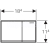 Geberit 115.081.SI.1 OMEGA 60 ovládacie tlačidlo zalícované, Zinok, Biele sklo