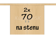 2x 70 cm Posuvné dvere NA STENU (k ALU POSUV)