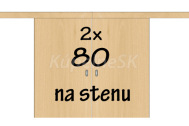 2x 80 cm Posuvné dvere NA STENU (k ALU POSUV)