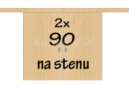 2x 90 cm Posuvné dvere NA STENU (k ALU POSUV)
