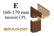 INVADO obložková nastaviteľná zárubňa, pre hrúbku steny E 160-179 mm, laminát CPL