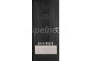 INVADO SET Rámové dvere BERGAMO 1 plné, laminofólia CPL Dub sivý(B476) +zárubeň +kľučka