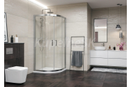 Aquatek DYNAMIC S4 Štvrťkruhový sprchový kút 80x80x195cm, posuvné dvere, chróm satin, číre