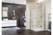 Aquatek DYNAMIC A6 Rohový sprchový kút 90x90x195cm, skladacie dvere, chróm, sklo číre