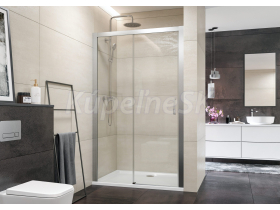 Aquatek DYNAMIC B2 Sprchové dvere do niky 150x195cm, PRAVÉ, posuvné dv., chróm, sklo číre