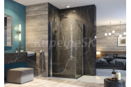 Aquatek GLASS R10 Rohový sprchový kút 100x80x195cm, jednokrídlové dvere, chróm, číre sklo