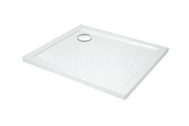 Aquatek SMC Rohová sprchová vanička tvrdený polymér 90x70cm, nízka samonosnáasifónakrytka