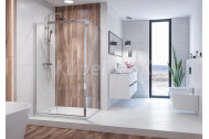 Aquatek HOLIDAY R23 Rohový sprchový kút 120x80x195cm, posuvné dvere, chróm, sklo číre